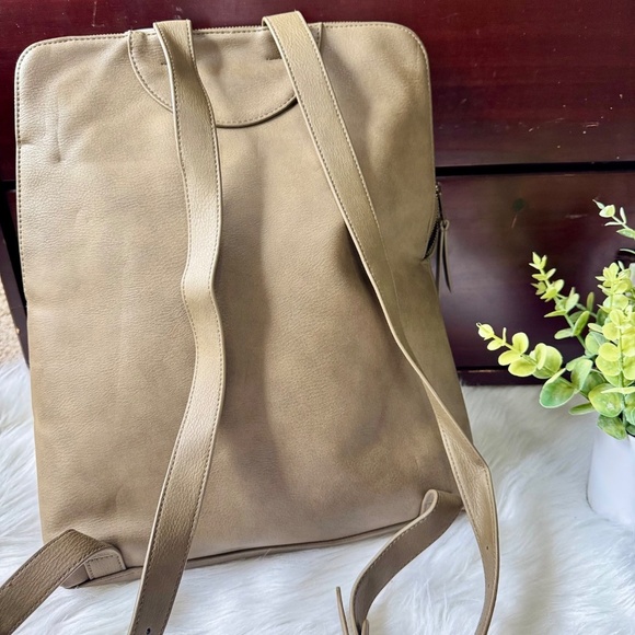 Universal Thread Goods Co. Olive Military Green Faux Leather Commuter Backpack - Picture 11 of 15